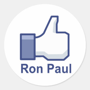 PEGATINA REDONDA TENGO GUSTO DE RON PAUL