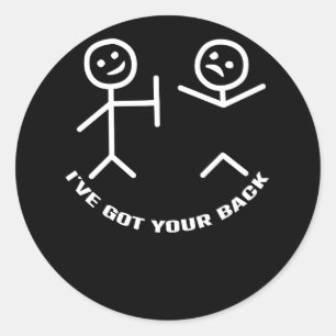 Pegatina Redonda Tengo tu cráneo de esqueleto de Halloween