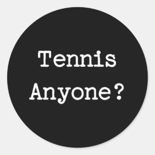Pegatina Redonda Tenis