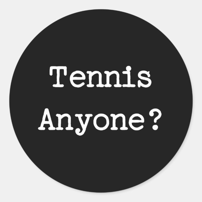 Pegatina Redonda Tenis (Anverso)