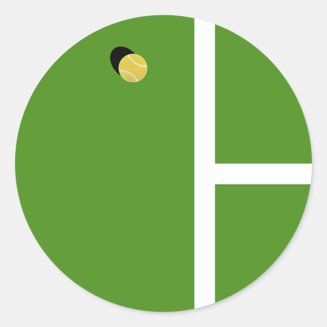 Pegatina Redonda Tenis creativo (Anverso)