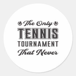 Pegatina Redonda Tenis Match Racket Court Funny Gift Idea