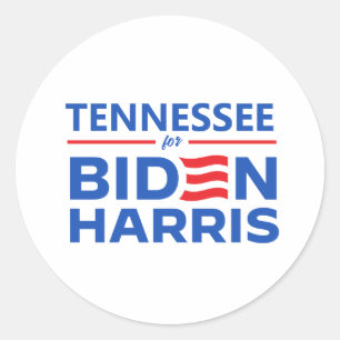 Pegatina Redonda Tennessee para Biden Harris