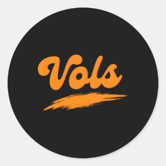Pegatina Redonda Tennessee Tn Naranja Tennessee