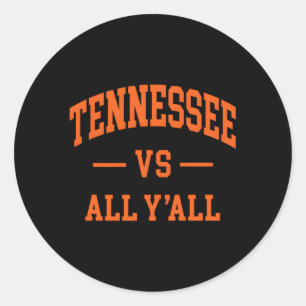 Pegatina Redonda Tennessee Vs All Y'All Throwback