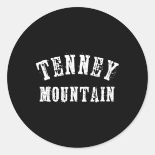 Pegatina Redonda Tenney Mountain Plymouth New Hampshire Esquí Skie