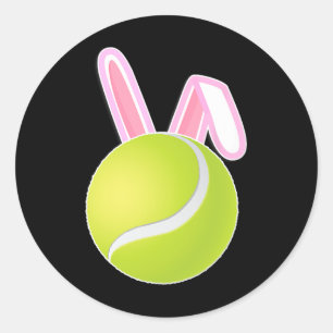 Pegatina Redonda Tennis Ball Easter Bunny