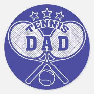 Pegatina Redonda Tennis Dad