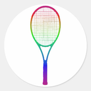 Pegatina Redonda Tennis Racket