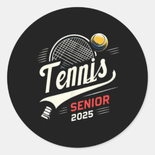 Pegatina Redonda Tennis Senior 2025 Graduación Cl De 2025 Graduado