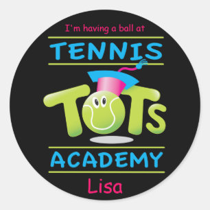 Pegatina Redonda Tennis Tots Academy_Estoy teniendo una pelota