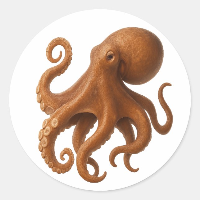 Pegatina Redonda Tentacle Tango (Anverso)