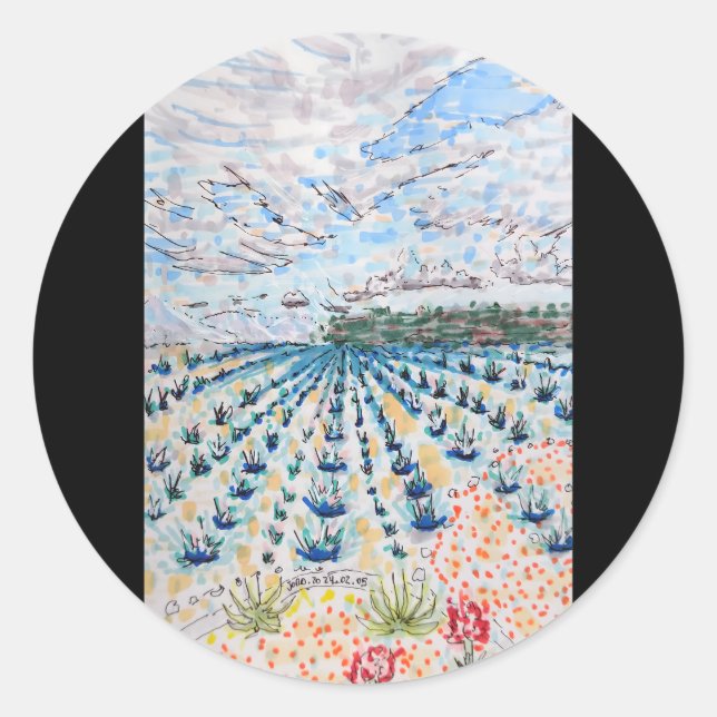 Pegatina Redonda Tequila (Anverso)