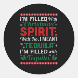 Pegatina Redonda Tequila Ugly For