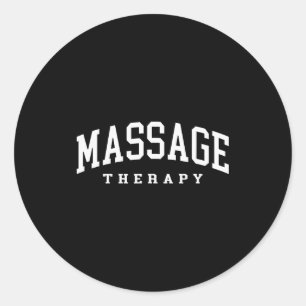 Pegatina Redonda Terapeuta de masaje divertido terapia muscular div