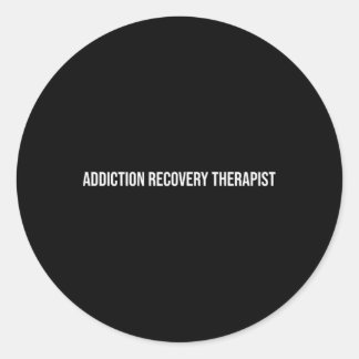 Pegatina Redonda Terapeuta de recuperación de adicciones Salud ment