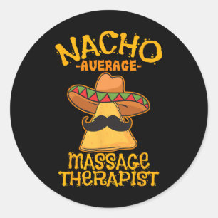 Pegatina Redonda Terapeuta mago promedio de Nacho Meuse Cinco De Ma