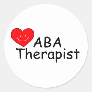 Pegatina Redonda Terapia ABA (Corazón)