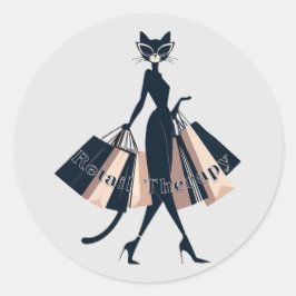 Pegatina Redonda Terapia comercial