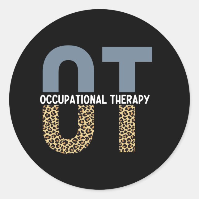 Pegatina Redonda Terapia de Ocupación a Regalos Estudiantiles (Anverso)