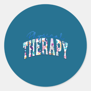 Pegatina Redonda Terapia Física Pediátrica Terapeuta Divertido