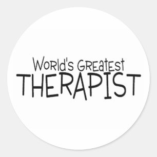 Pegatina Redonda Terapia más grande del mundo