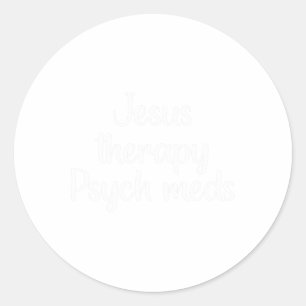 Pegatina Redonda Terapia Métodos Psiquiátricos - Salud Mental Crist