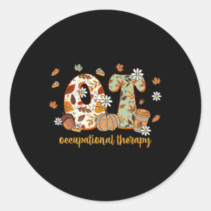 Pegatina Redonda Terapia Ocupacional Cae Ot Ota Otumm Thanksgivi