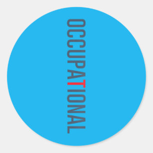 Pegatina Redonda Terapia Ocupacional Divertida Terapeuta Ocupaciona