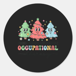 Pegatina Redonda Terapia Ocupacional Terapia Ota Retro