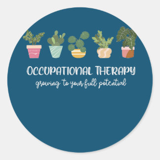 Pegatina Redonda Terapia ocupacional Terapia pediátrica al mes