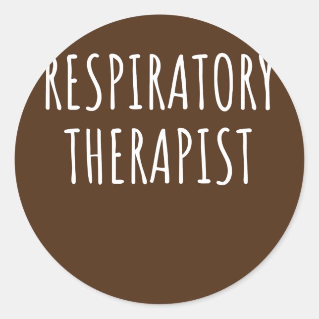Pegatina Redonda Terapia respiratoria para pulmones Nicu (Anverso)