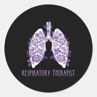 Pegatina Redonda Terapia respiratoria pulmonar