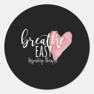 Pegatina Redonda Terapia respiratoria respiratoria