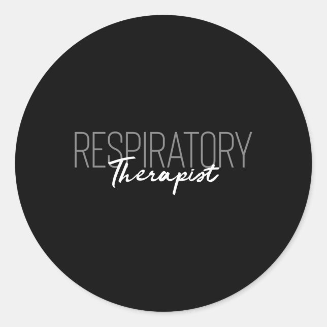 Pegatina Redonda Terapia Respiratoria Rt Dept (Anverso)