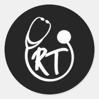 Pegatina Redonda Terapia Respiratoria Rt Stethoscope Pocket