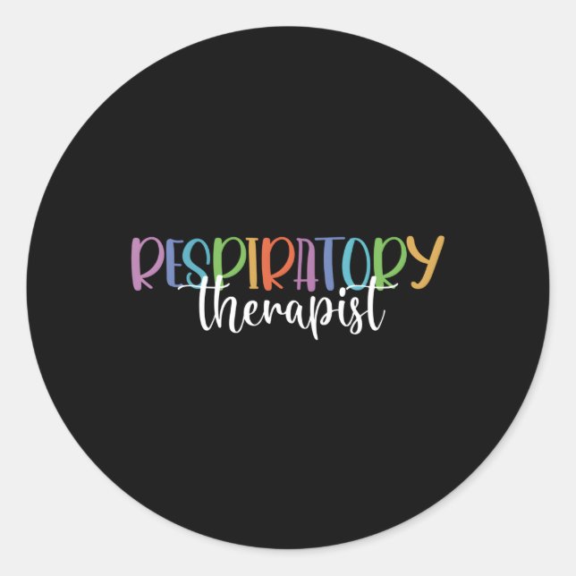 Pegatina Redonda Terapia Respiratoria Rt Terapia Rt Cuidados Semana (Anverso)