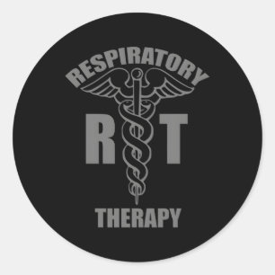 Pegatina Redonda Terapia Respiratoria Terapia Rt Caduceus Médico