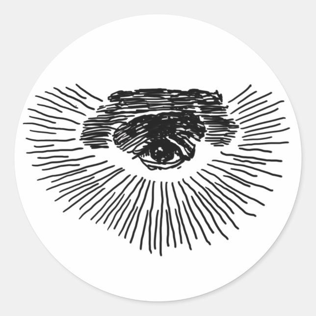 Pegatina Redonda Tercer ojo (Anverso)