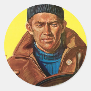 Pegatina Redonda ¡Termina El Trabajo!