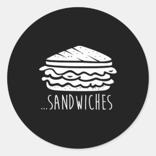 Pegatina Redonda Terminamos los Sándwiches del Otro Divertidos Coin