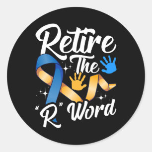 Pegatina Redonda Terminar con el programa especial de sensibilizaci