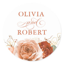 Terracotta Boda Boho floral moderno