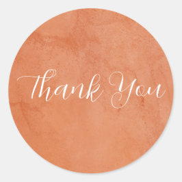 Pegatina Redonda Terracotta Eucalyptus Burgundy Orange Floral