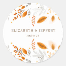 Terracotta Modern Script Elegant Fall Wedding