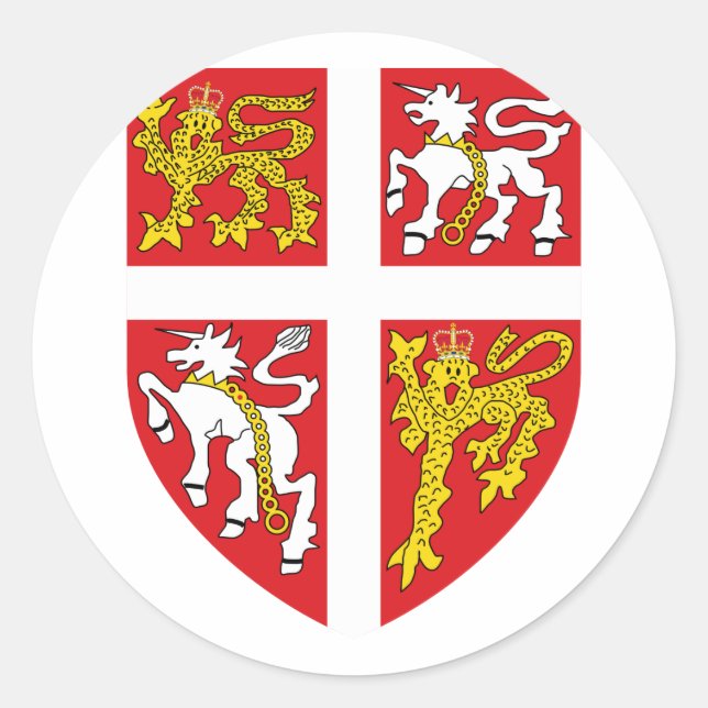 Pegatina Redonda Terranova y Labrador (Canadá) (Anverso)