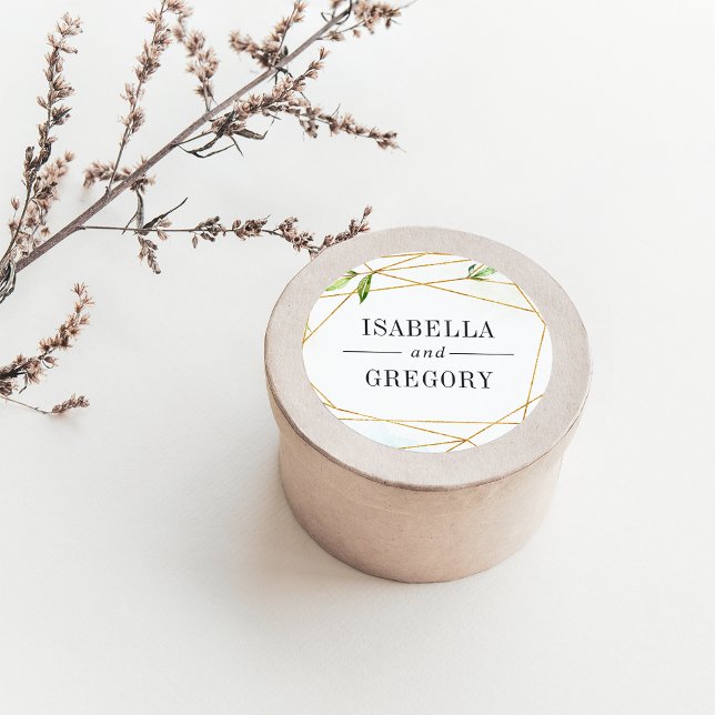 Pegatina Redonda Terrario | Boda Botánico Verde (Subido por el creador)