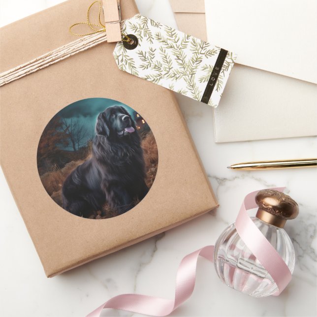 Pegatina Redonda Terremoto de Halloween en Terranova (Regalar)