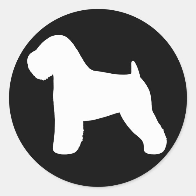 Pegatina Redonda Terrier Wheaten de capa suave (Anverso)