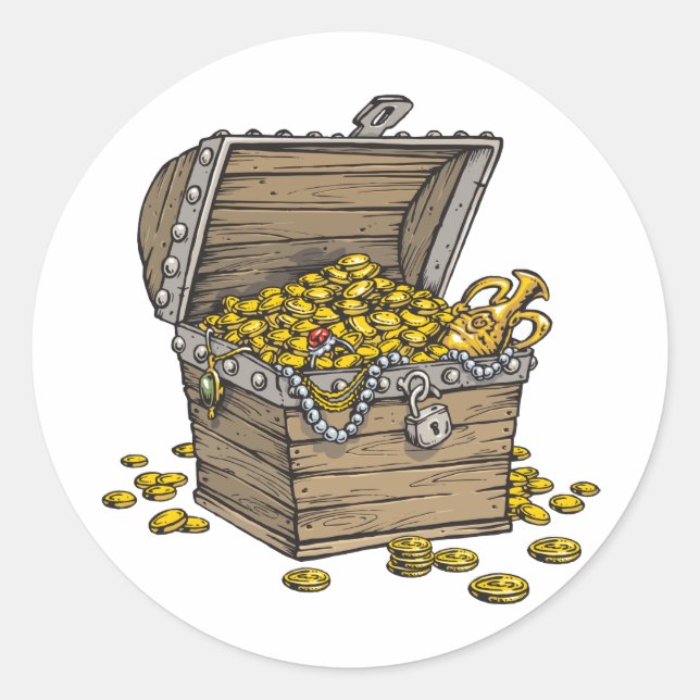 Pegatina Redonda Tesoro (Anverso)